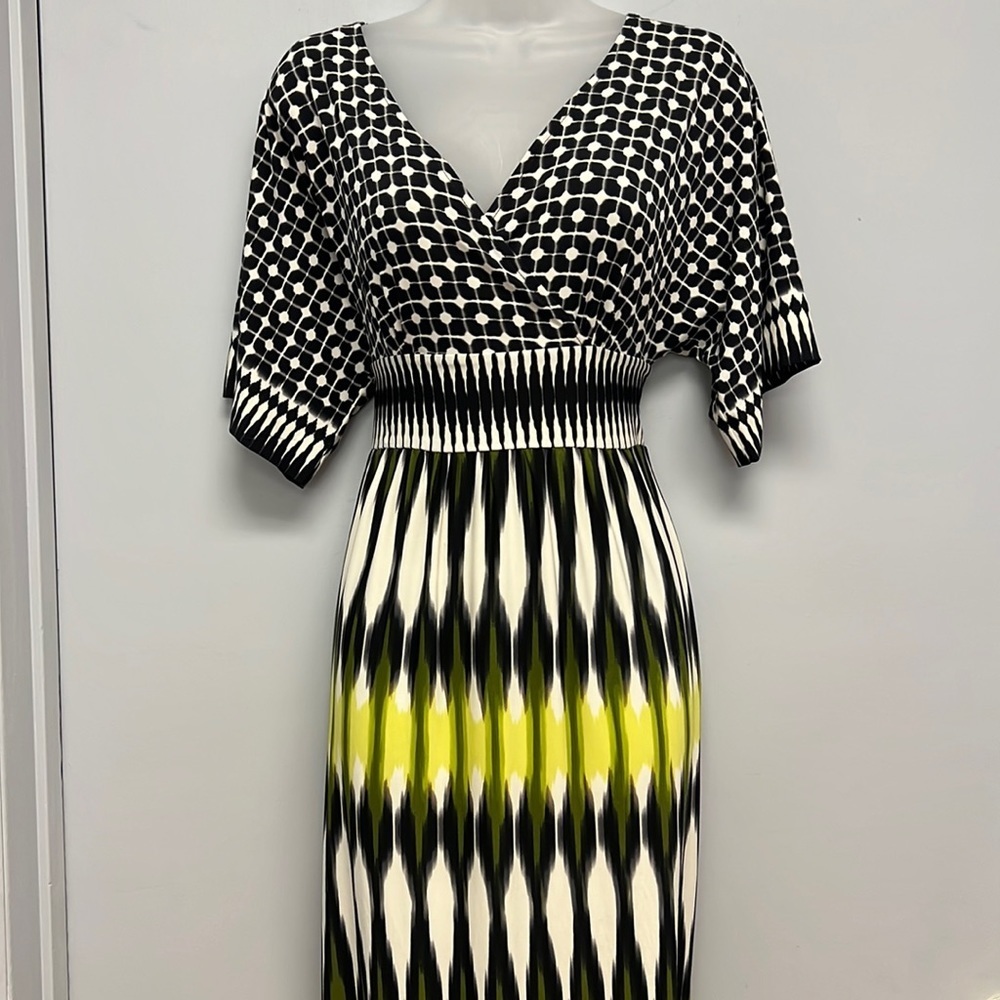 Donna Morgan Geometric Print Maxi Dress Size 6